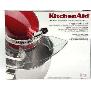 Kitchen Aid  Pouring Shield #KN1PS.  One piece for 4.5 quart  NEW